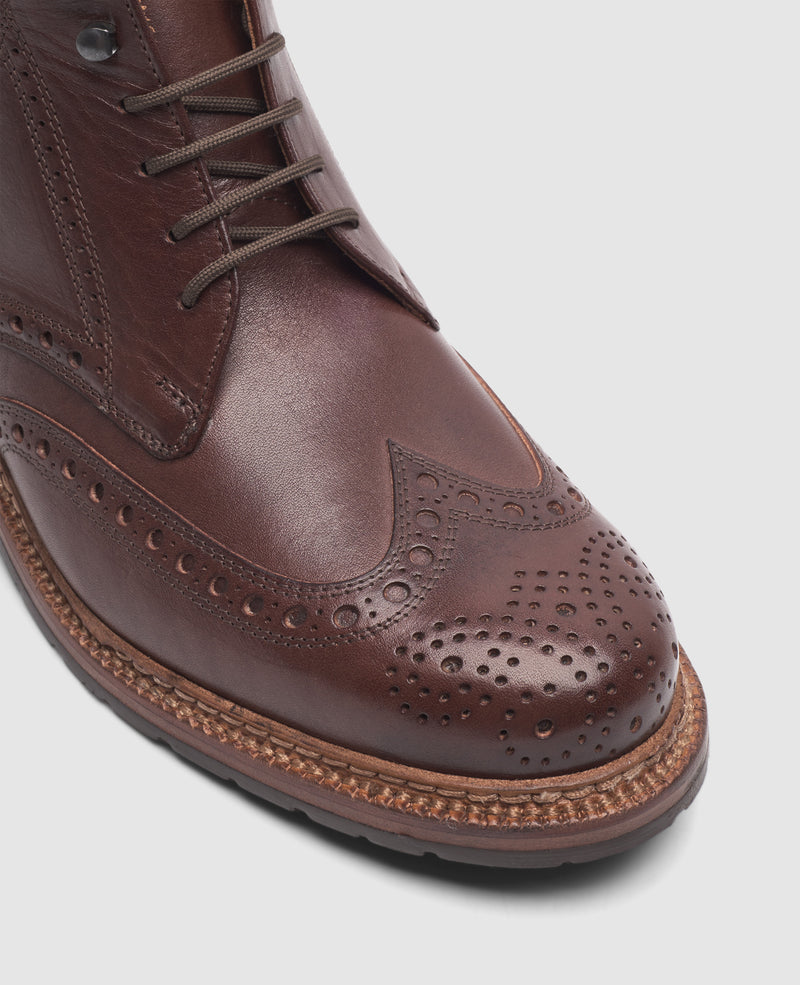 Janosh K Full Brogue BC - Marron foncé