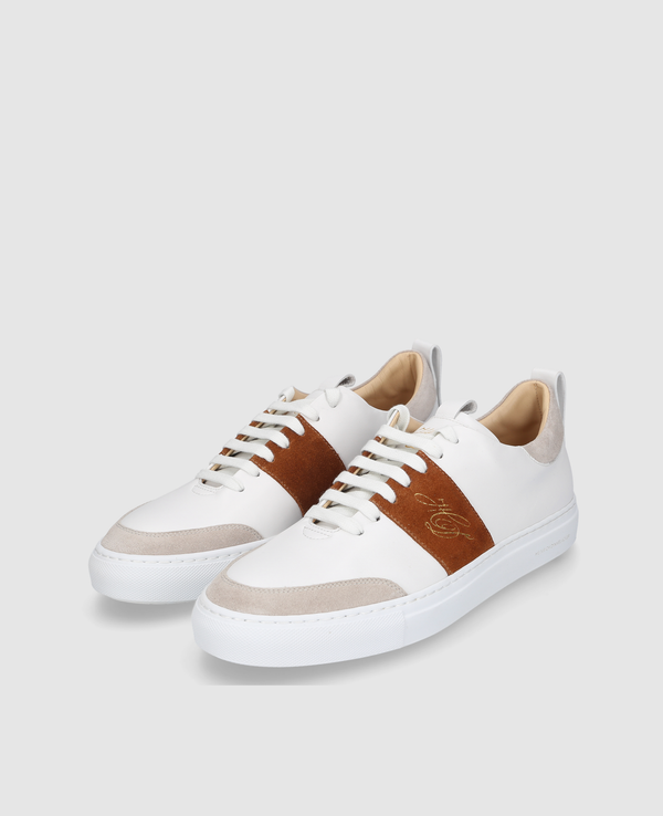 Turin Tennis Sneaker NP - Blanc/Marron Rouge