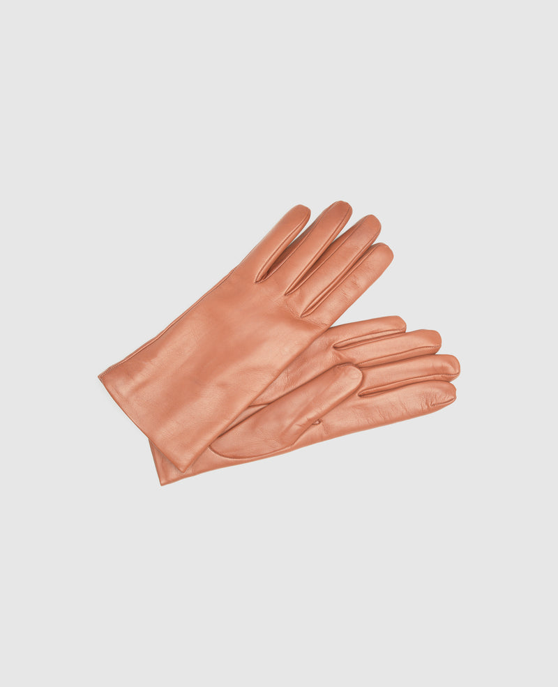 Gants fins en cuir - Marron rouge