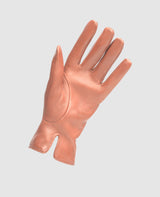 Gants avec dessus matelassé - Marron rouge