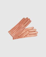 Gants avec dessus matelassé - Marron rouge