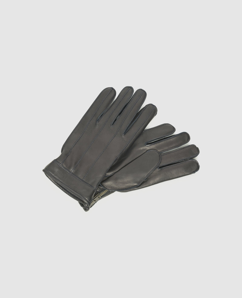 Gants à fermeture éclair - Bleu foncé