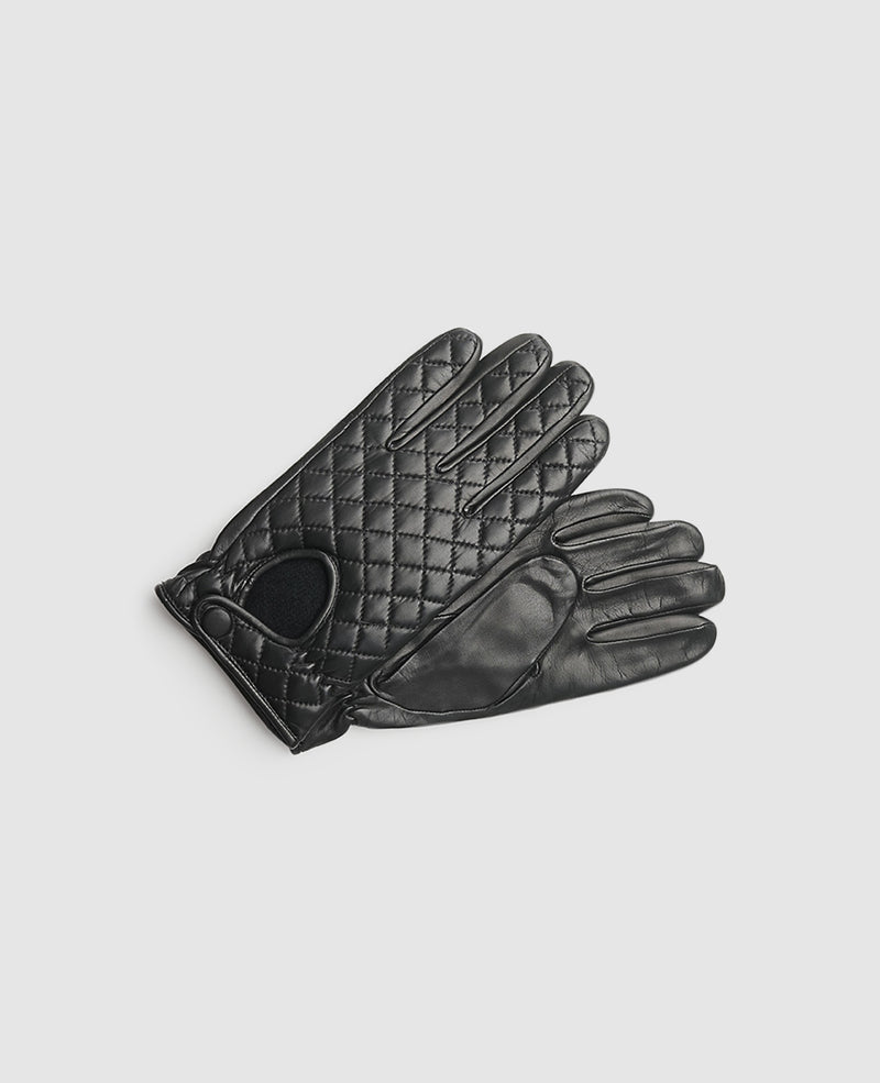 Gants à carreaux - Noir