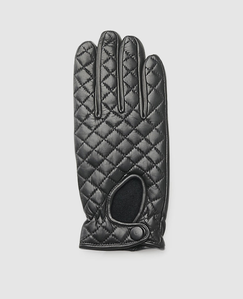 Gants à carreaux - Noir