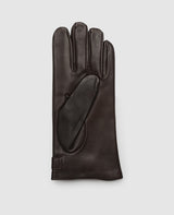 Gants à bouton pression - Marron foncé