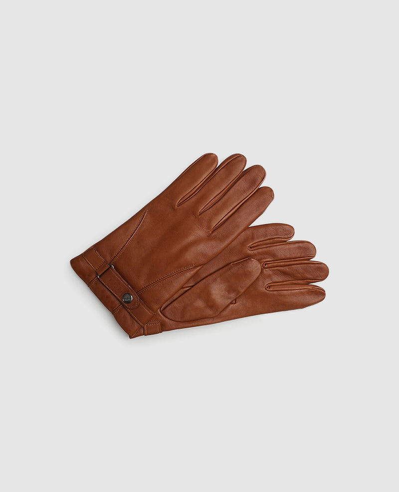 Gants à bouton pression - Marron Clair